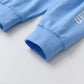 New Children's Summer Clothing Letter Printing Blue And White