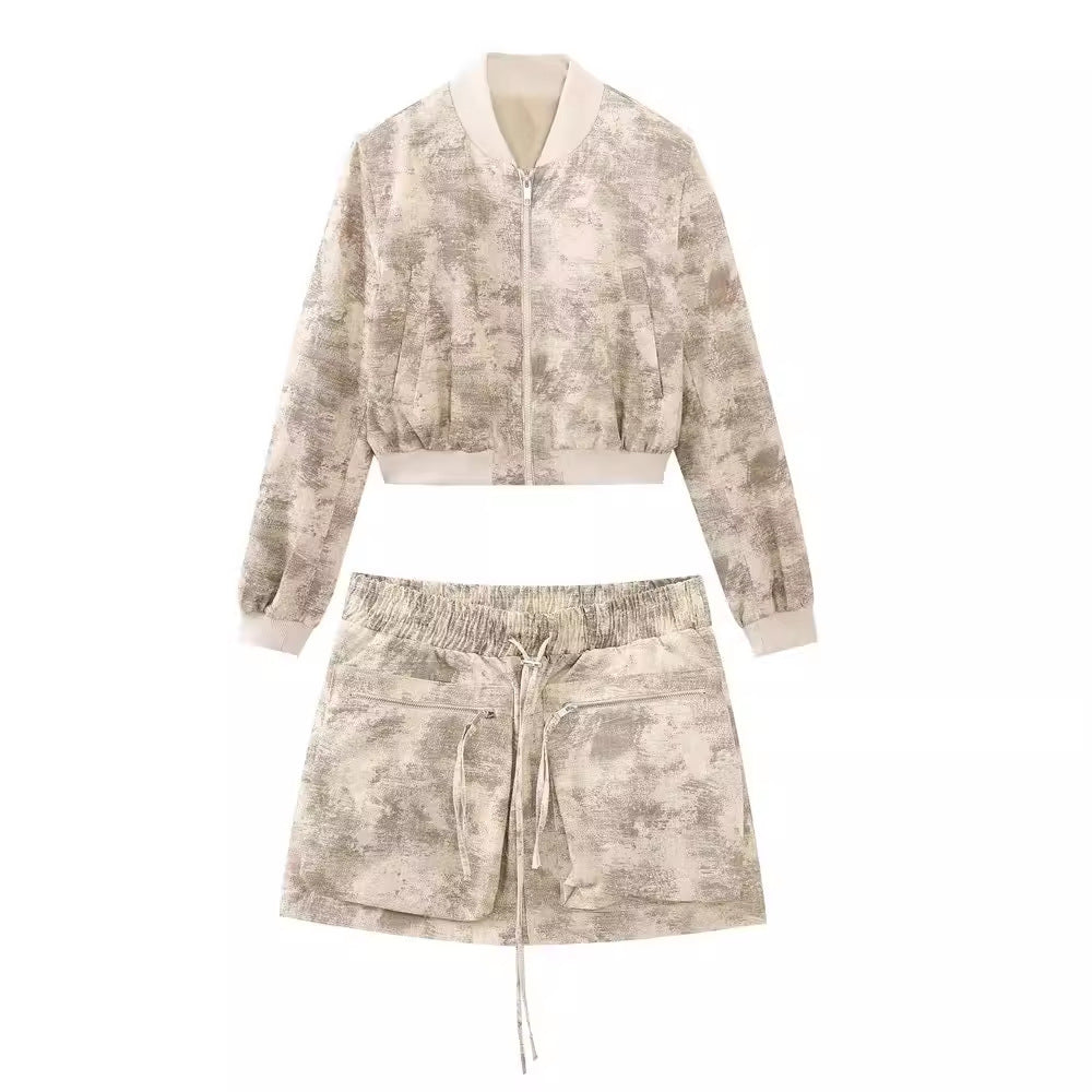 Summer New Women's Printed Short Mini Skirt