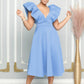Women's Solid Color Versatile New Deep V-neck Dress