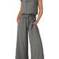 Square Collar Sleeveless Camisole Wide Leg Trousers
