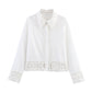 New Detail Shirt Crocheted Detail Casual Shorts Suit Women's