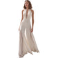 Deep V Halter Jumpsuit Casual Trousers