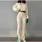 Knitted Top And Trousers Two-piece Set Sweater
