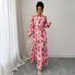 Women's Printed Long Sleeve Dress