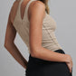 Women's single shoulder threaded knit tight jumpsuit
