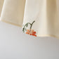 Full Body Embroidered Flowers Flounced Sleeve Cotton Dress