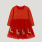 Chemise de Noël européenne et américaine en maille pour enfants, col rond, jolie robe de princesse