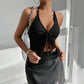 European And American Sexy Style Halter Top Autumn And Winter New Backless Short Top For Women