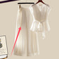Fashionable French White Top With Temperament Slimming Two-piece Pants