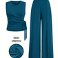Casual Sleeveless Set Lazy Style Women's Suit