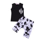 Children's Clothing Sleeveless For Boy Cactus Letter Two-piece Set