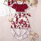 Girls Retro Printing Fashion Unique Two-piece Set