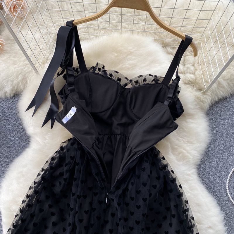 Jupe bulle en maille Robe mi-longue ajustée à bretelles