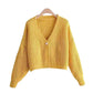 Nouveaux vêtements d'automne et d'hiver pour femmes, manteau ample, doux, épais, court, cardigan