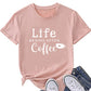 Letter Loose Round Neck T-shirt