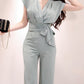 V-neck Lace-up Clothes Korean Style Graceful Tops Pants Business Suit