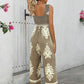 Women's Vacation Casual Sleeveless Printed Wide Leg Jumpsuit