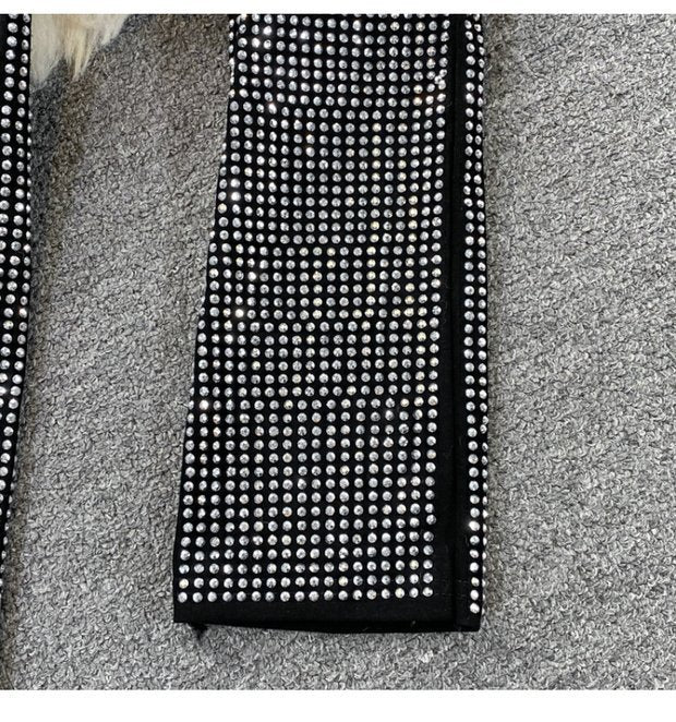 Ensemble deux pièces sexy à volants et strass pour fille sexy
