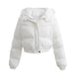 Autumn New Fashion Casual Simple All-matching Hooded Short Cotton Jacket