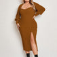 Outerwear Bra Top Backless Dress High Slit