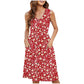 Slim-fit Casual Mid-length Button-down Dress With Pockets
