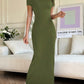 Solid Color Elegant Slim-fit Short Sleeve Dress