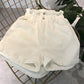Calyx elastic waist denim shorts female summer high waist was thin student wide leg pants