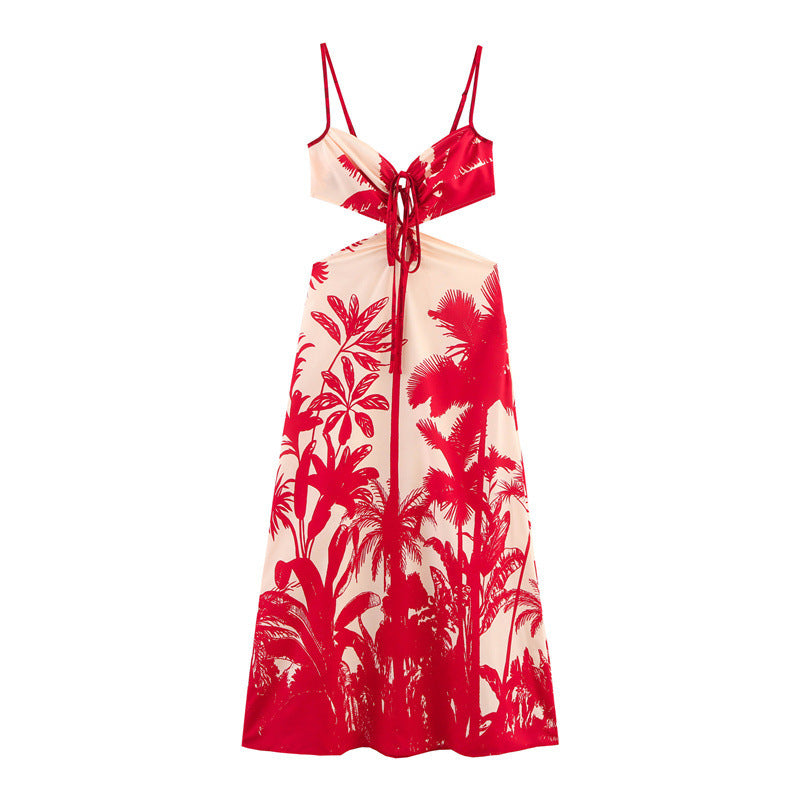 Women's Fashion Simple Vacation Style Sling Dress