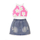 Fashion Personality Girls Summer Denim Suit