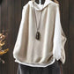 Retro Casual Round Neck Pullover Knitted Cotton Vest