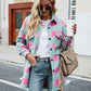 Women's Fashion Single-breasted Lapel Long Sleeve Plaid Shirt