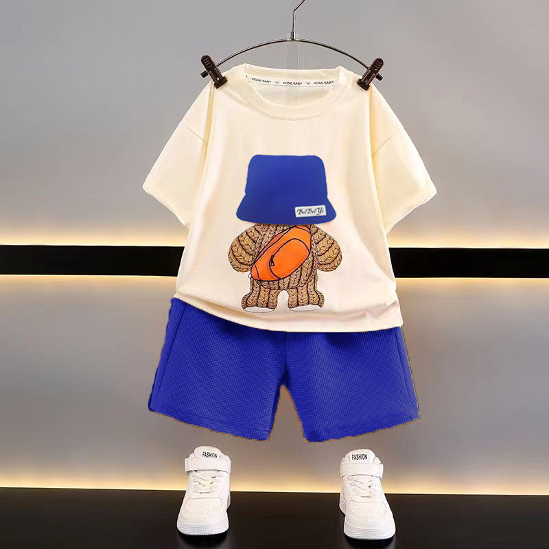 Boys' Suit Short Sleeve T-shirt Casual Sports Shorts