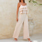 Women's European And American Style Lotus Leaf Suspender Jumpsuit