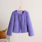 Manteau court uni pour femme, automne et hiver