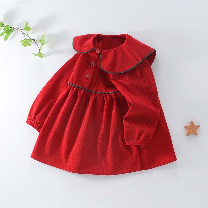 Robe en velours côtelé pour fille Robe de princesse pour bébé