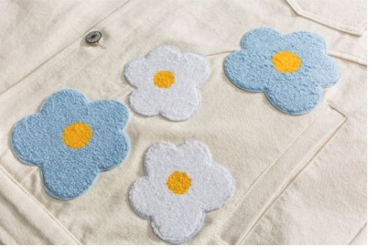 Flower Embroidered Pocket Work Jacket Retro Loose Lapel Jacket Men's
