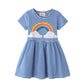 Girls Fashion Casual Trend Print Dress