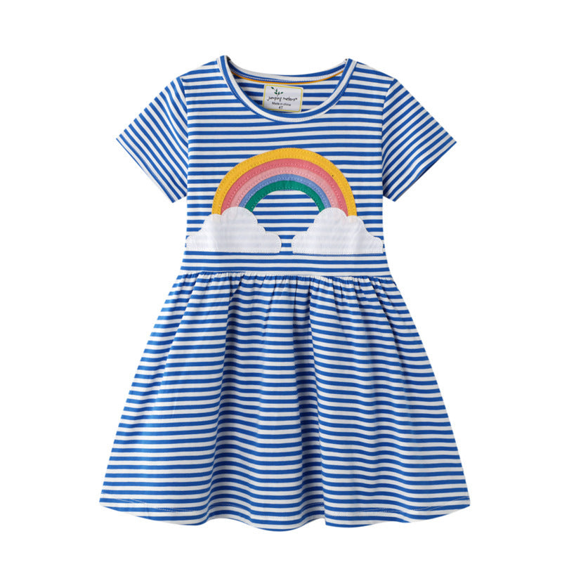 Girls Fashion Casual Trend Print Dress