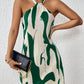 Women's Sleeveless Printed Halter Dress
