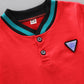Summer Children's Boys' Handsome Casual Stand Collar Two-button Triangle Mark Short-sleeved Shorts Two-piece Set