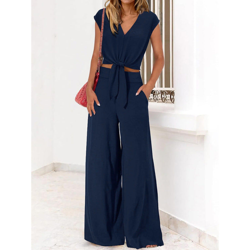 Fashion Casual Top Loose Two-piece Suit