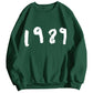 Pull décontracté à manches longues et col rond, style 1989