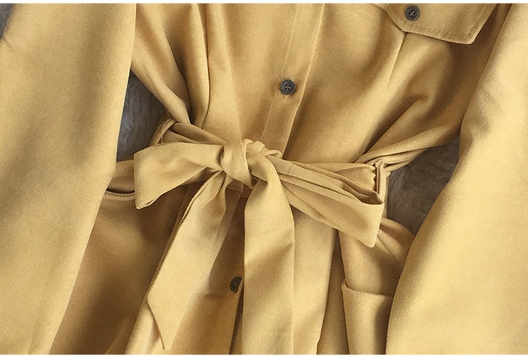 Women's Fashion Temperament Long-sleeved Shirt Dress