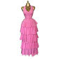 Women's Halter Vest High Waist Tiered Skirt Two-piece Set