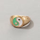 Cute Cartoon Dripping Oil Ins Wind Color Multi-element Single Ring