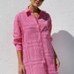 Women's Fashionable Loose Casual Cardigan Dress With Print And Lapel