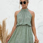 Popular Independent Station Popular Halter Floral Tie-neck Strapless Dress