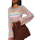 Women's Fashion Hollowed-out Long-sleeved Sweater