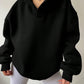 Women's Solid Color Hoodies Long Sleeve Hooded Solid Color Loose Sweater