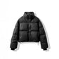 Wash-free PU Leather Cotton-padded Women's Short Thickened Small Cotton Coat Jacket